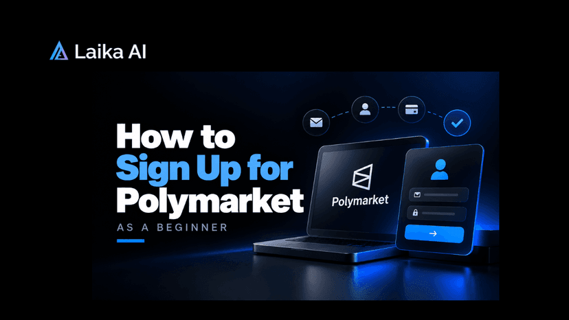 Polymarket sign-up page showing the account creation process, login options, wallet setup, and beginner steps for joining the prediction market platform