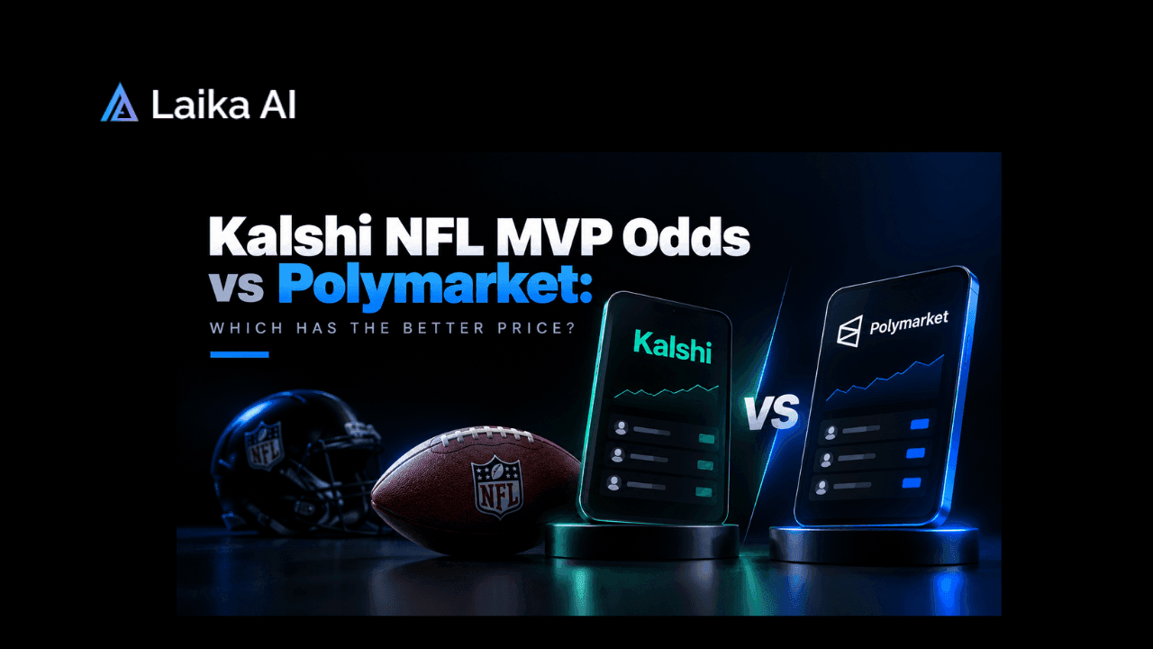 2026 NFL MVP prediction market comparison showing Kalshi and Polymarket odds, contract prices, trading volume, and leading MVP candidates