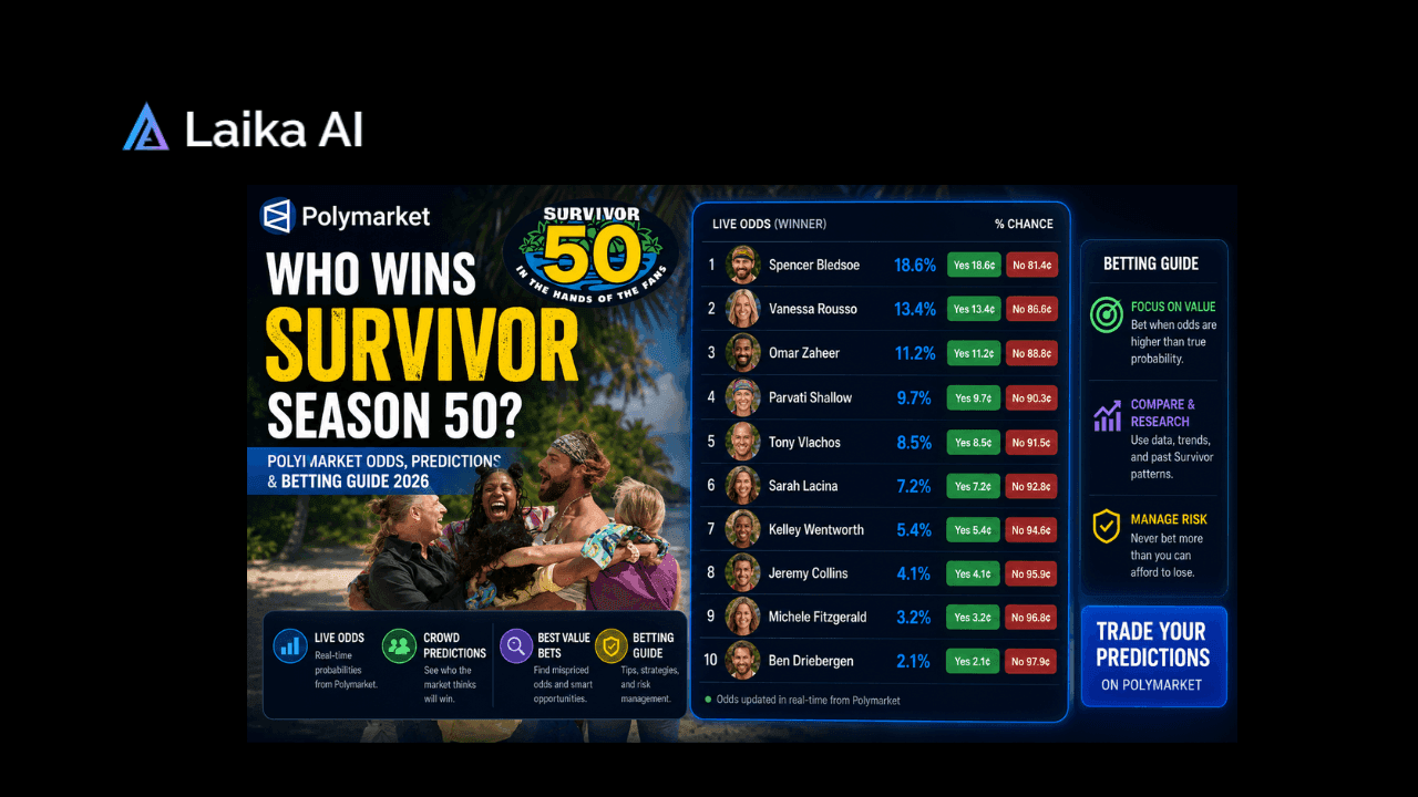 Who Will Wins Survivor Season 50 Polymarket Odds, Predictions  Guide 2026
