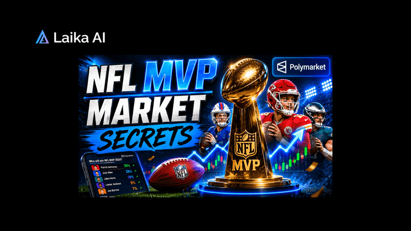 Polymarket NFL MVP market showing live MVP odds, player rankings, playoff implications, Super Bowl futures, and NFL prediction market activity.