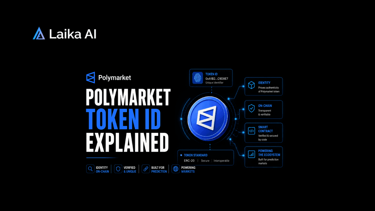 Polymarket token ID interface showing market position data and explaining how token IDs, position IDs, CTF, and the Gamma API work.
