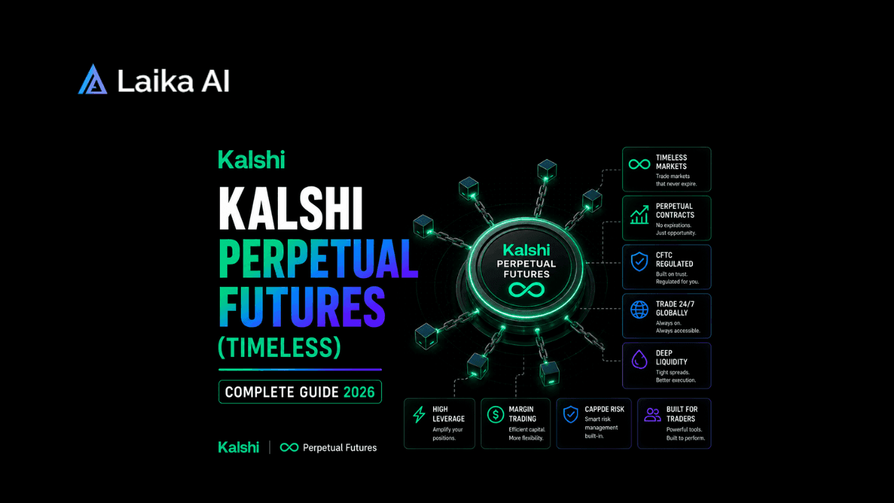 Kalshi Timeless perpetual futures trading dashboard displaying perpetual event contracts, real-time prices, open positions, leverage tools, and market activity.