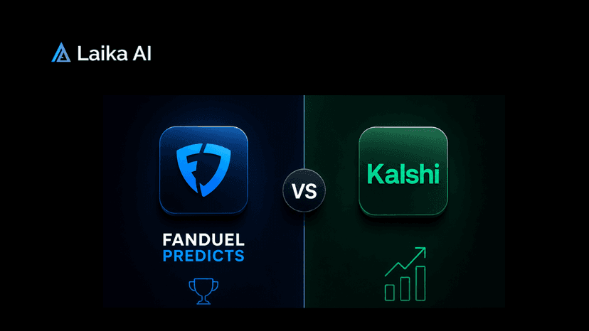 Side-by-side comparison of FanDuel Predicts and Kalshi sports trading platforms showing sports prediction markets, event contracts, odds, fees, and trading interfaces for U.S. users.