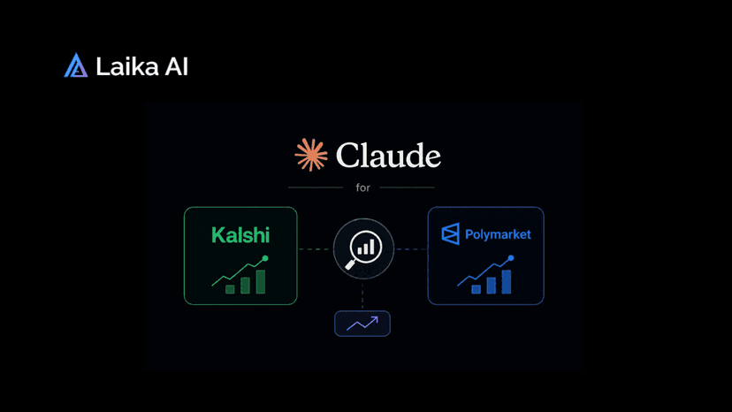 Claude AI analyzing Kalshi and Polymarket prediction markets, providing probability research, event analysis, trading ideas, and AI-assisted market insights through a conversational interface.