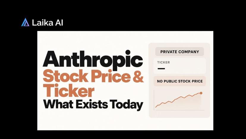 Anthropic stock price and ticker guide explaining the company’s private status, stock market listing availability, pre-IPO shares, and indirect investment exposure through major investors.