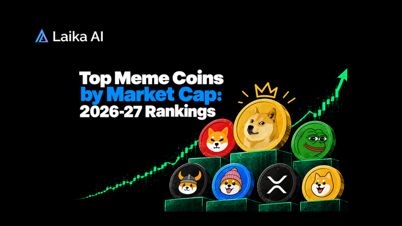 Top meme coins by market cap in 2026–2027, comparing leading meme cryptocurrencies including Dogecoin, Shiba Inu, Pepe, Pudgy Penguins, Bonk, and other major meme tokens.