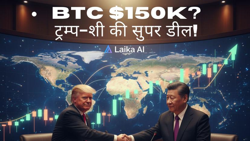 Featured image for ट्रम्प-शी का हैंडशेक: टैरिफ स्लैश, बिटकॉइन धमाका – $150K की उड़ान शुरू!