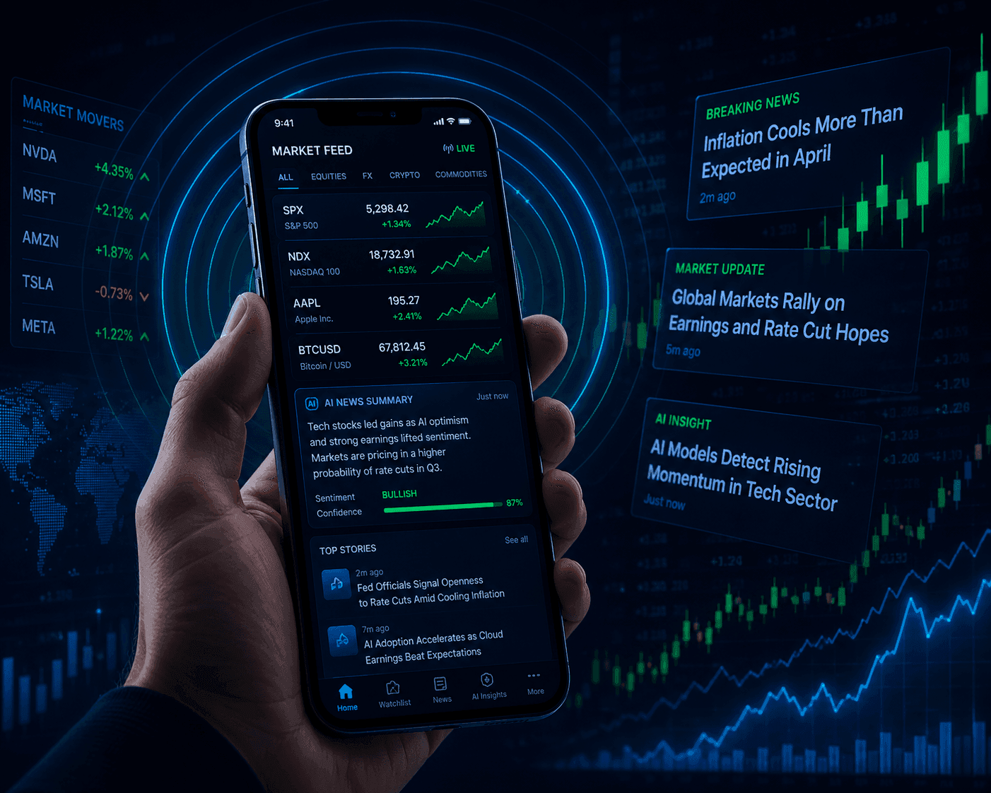 ai trading market radar news aggregation tools human judgment