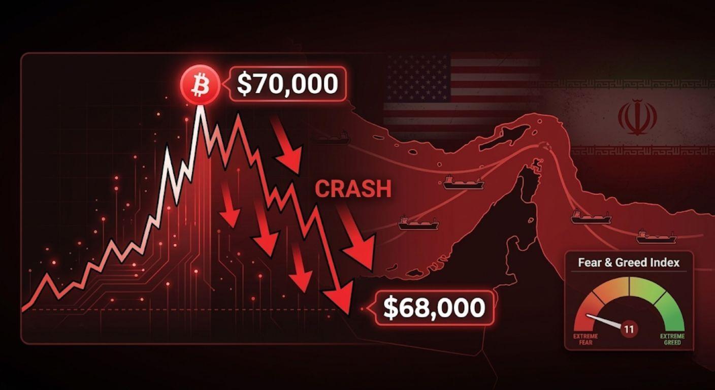 BTC Drops to $68K on Trump Iran Fears