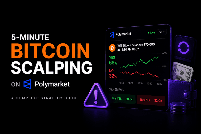 Learn a 5-minute Bitcoin scalping strategy on Polymarket, including trade setups, risk management, and how to profit from short-term moves.