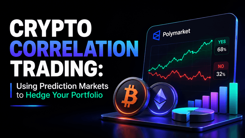 Crypto portfolio dashboard showing Bitcoin and altcoin holdings alongside prediction market positions used to hedge market correlations and manage portfolio risk.
