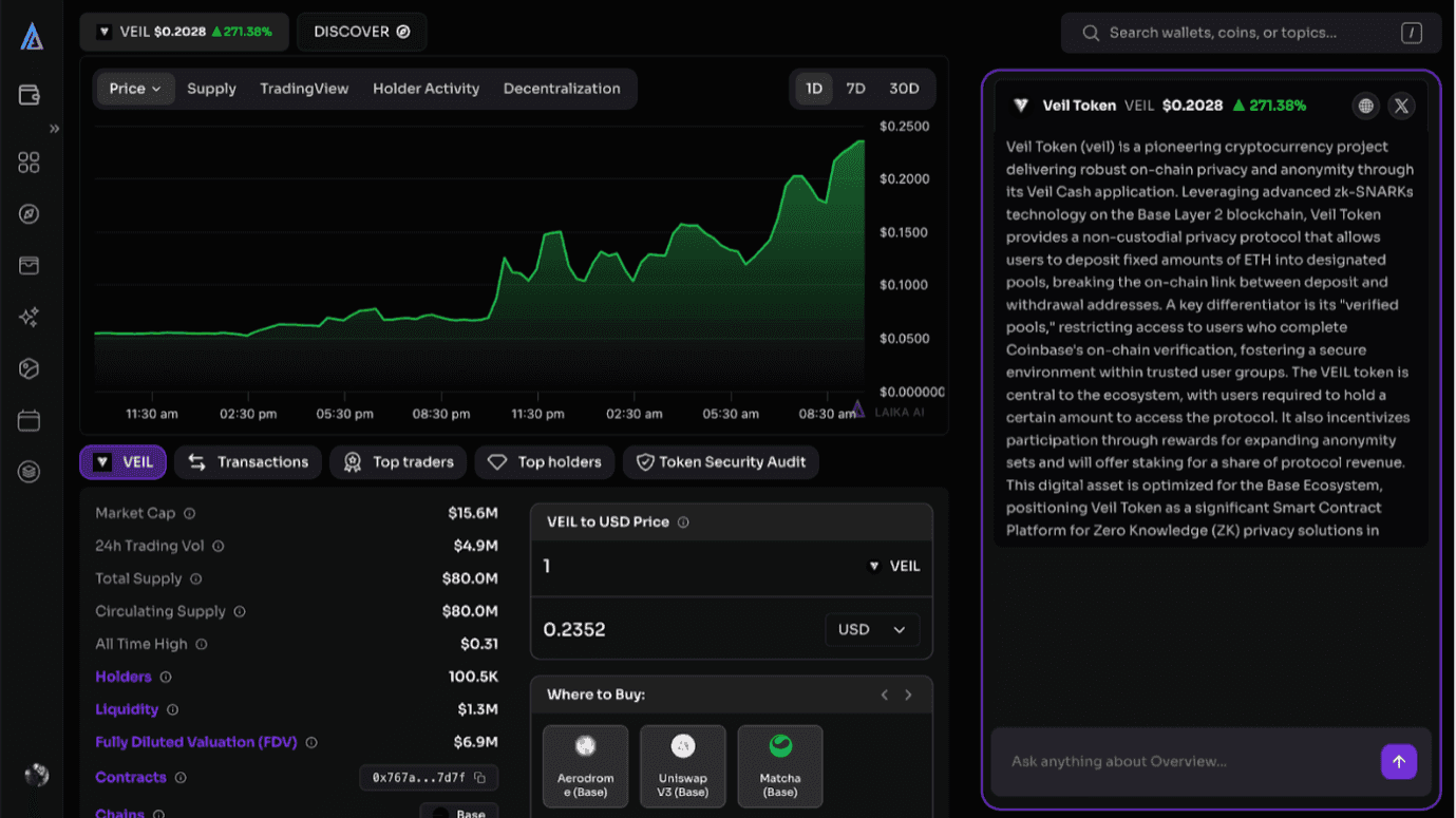 $VEIL: Coinbase-Backed zk-Privacy Protocol Transforming Base